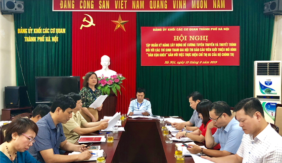 51 thí sinh tham gia Hội thi báo cáo viên giới thiệu mô hình “Dân vận khéo”