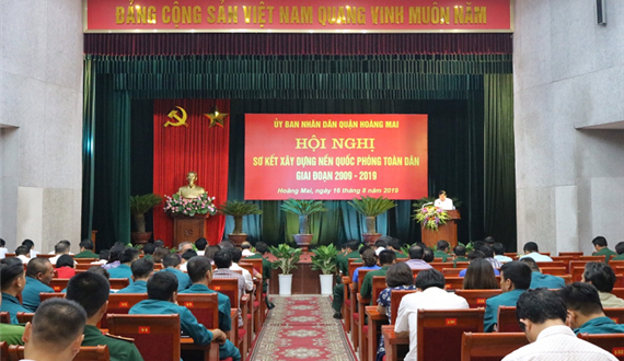 Quận Hoàng Mai sơ kết xây dựng nền Quốc phòng toàn dân giai đoạn 2009-2019