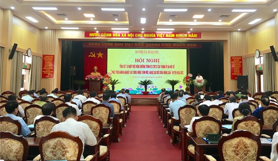 Huyện Hoài Đức xây dựng nông thôn mới tiệm cận với các tiêu chí trở thành quận