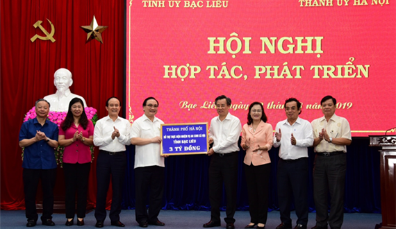 Thành phố Hà Nội và tỉnh Bạc Liêu bàn giải pháp thúc đẩy hợp tác, phát triển
