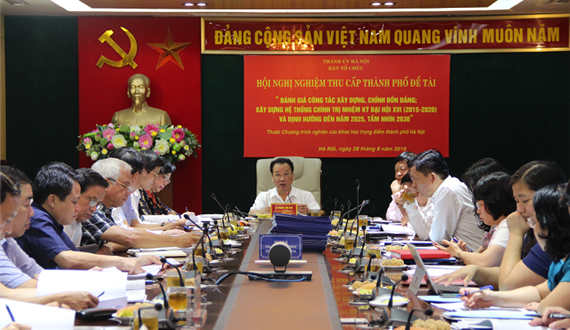Nghiệm thu đề tài “Đánh giá công tác xây dựng, chỉnh đốn Đảng; Xây dựng hệ thống chính trị nhiệm kỳ đại hội XVI (2015-2020) và định hướng đến năm 2025, tầm nhìn 2030”
