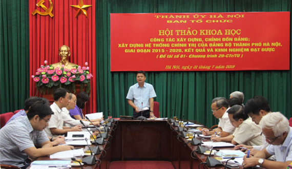 Công tác xây dựng, chỉnh đốn Đảng tại Đảng bộ thành phố Hà Nội: Nhiệm vụ then chốt và cấp bách