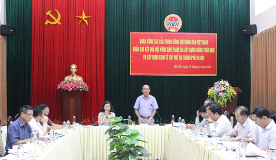 Khảo sát kết quả tham gia xây dựng nông thôn mới và xây dựng kinh tế tập thể của các cấp Hội Nông dân thành phố Hà Nội