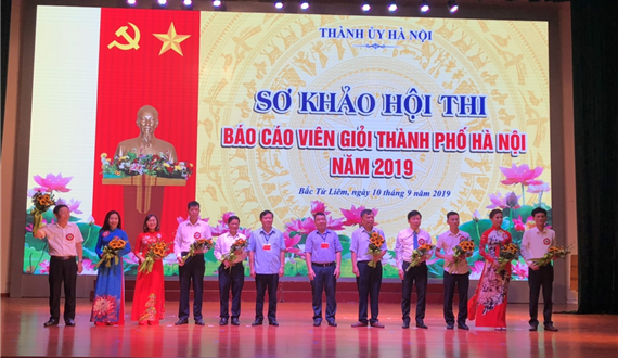 50 thí sinh tham dự sơ khảo Hội thi Báo cáo viên giỏi thành phố Hà Nội năm 2019