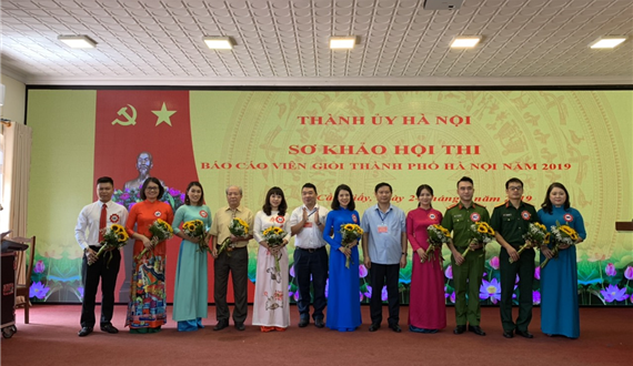Báo cáo viên hai quận Hoàng Mai, Hai Bà Trưng đạt điểm cao nhất Vòng Sơ khảo Cụm 1