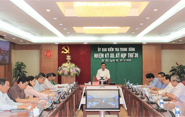Thông cáo báo chí Kỳ họp 39 của Ủy ban Kiểm tra Trung ương