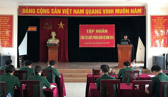 Ban Chỉ huy quân sự quận Long Biên tập huấn công tác quốc phòng quân sự năm 2019