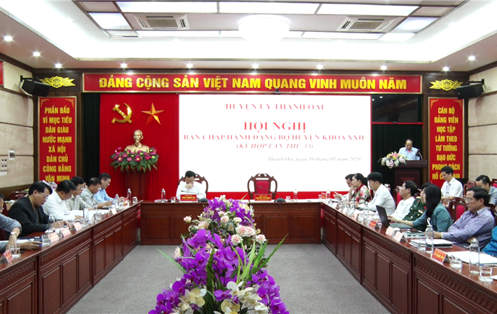 Hội nghị Ban Chấp hành Đảng bộ huyện Thanh Oai lần thứ 33 khóa XXII nhiệm kỳ 2015-2020
