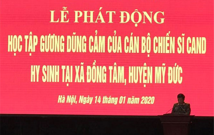 Phát động học tập gương dũng cảm của 3 liệt sĩ hy sinh tại xã Đồng Tâm