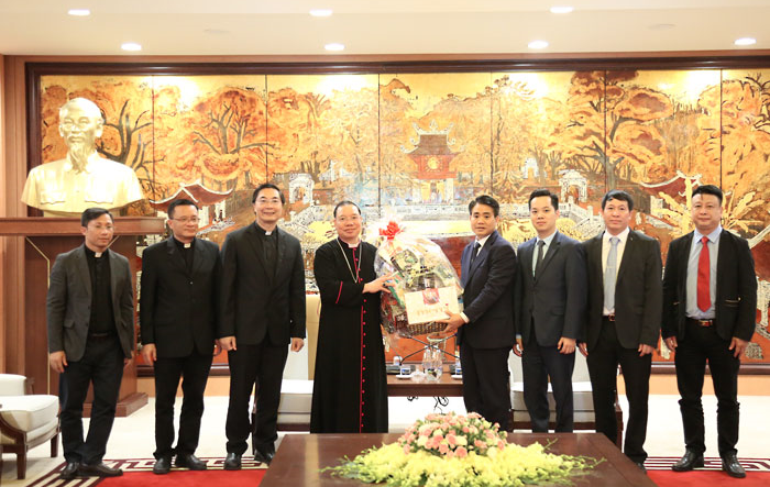 Tòa Tổng Giám mục Hà Nội chúc Tết UBND Thành phố dịp Tết Nguyên đán Canh Tý 2020