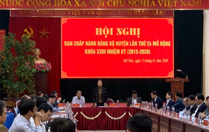 Hội nghị Ban Chấp hành Đảng bộ huyện Mỹ Đức mở rộng lần thứ 24