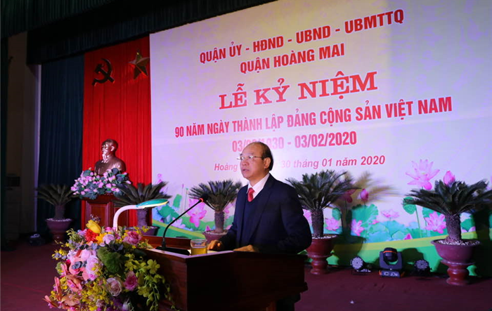 Quận Hoàng Mai kỷ niệm 90 năm Ngày thành lập Đảng Cộng sản Việt Nam (3/2/1930-3/2/2020)