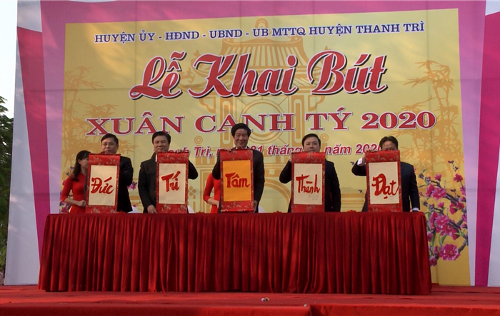 Huyện Thanh Trì tổ chức Lễ khai bút đầu Xuân Canh Tý 2020