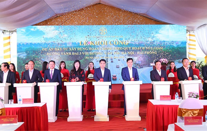 Khởi công dự án đường nối Vành đai 3 với cao tốc Hà Nội - Hải Phòng