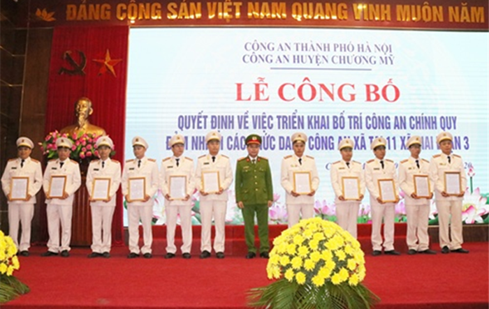 Huyện Chương Mỹ tiếp tục triển khai công an chính quy tại 11 xã