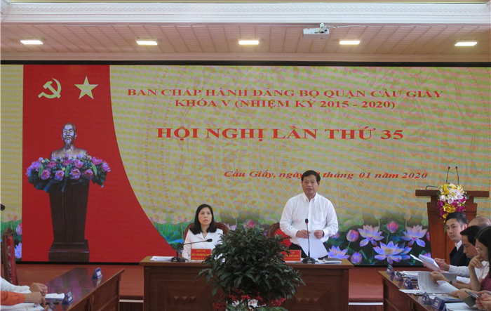 Hội nghị lần thứ 35 Ban Chấp hành Đảng bộ quận Cầu Giấy khóa V