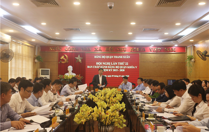Hội nghị lần thứ 22 Ban Chấp hành Đảng bộ quận Thanh Xuân khóa V
