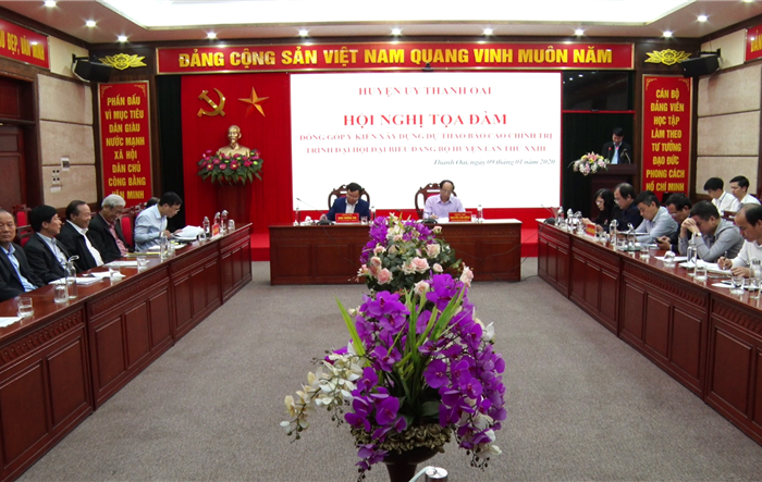 Đóng góp ý kiến xây dựng dự thảo Báo cáo Chính trị trình Đại hội Đảng bộ huyện Thanh Oai lần thứ XXIII