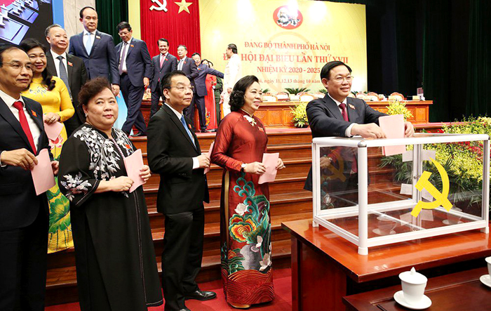 Hoàn thành bầu cử Ban Chấp hành Đảng bộ thành phố Hà Nội khóa XVII, nhiệm kỳ 2020-2025