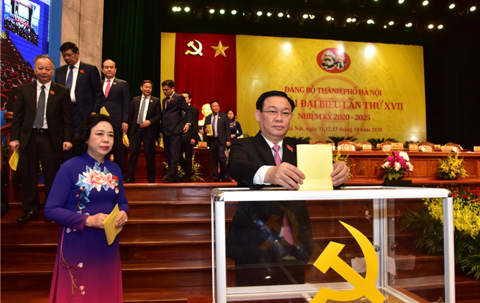 Bầu đoàn đại biểu đại diện cho Đảng bộ thành phố Hà Nội dự Đại hội Đảng toàn quốc lần thứ XIII