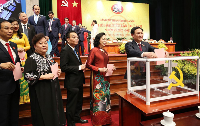 71 đồng chí được bầu vào Ban Chấp hành Đảng bộ thành phố Hà Nội khoá XVII