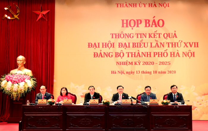 Thành ủy Hà Nội họp báo thông tin về Kết quả Đại hội lần thứ XVII Đảng bộ Thành phố