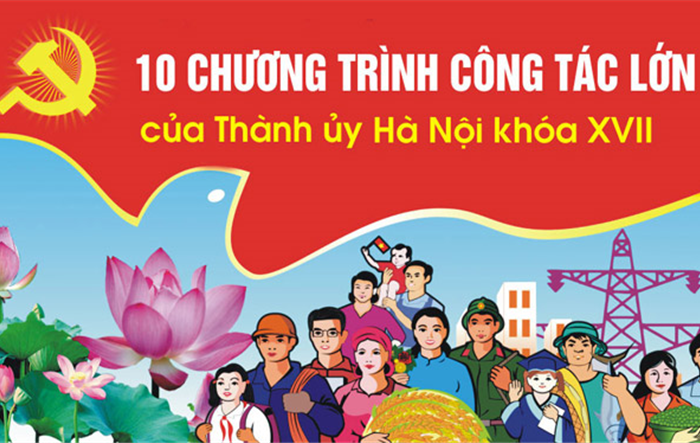 10 chương trình công tác của Thành ủy Hà Nội khóa XVII