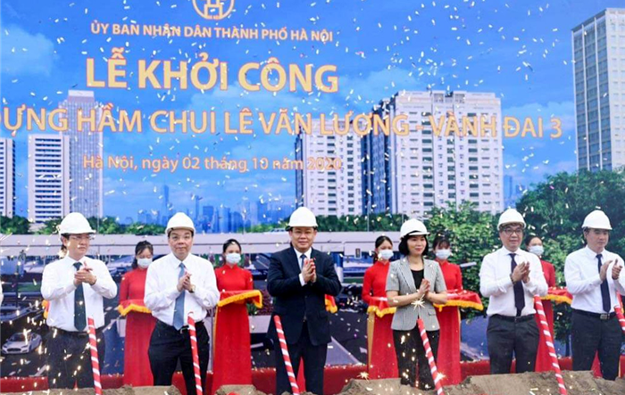 Thành phố Hà Nội khởi công Dự án xây dựng hầm chui Lê Văn Lương - Vành đai 3