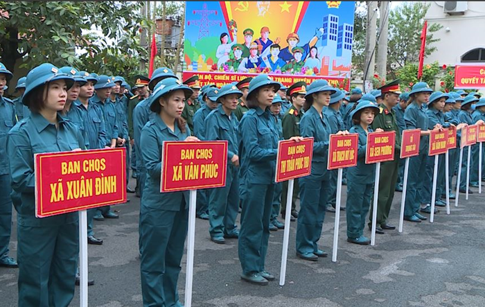 Gần 1.000 vận động viên tham gia Hội thao quốc phòng lực lượng dân quân tự vệ huyện Phúc Thọ năm 2020