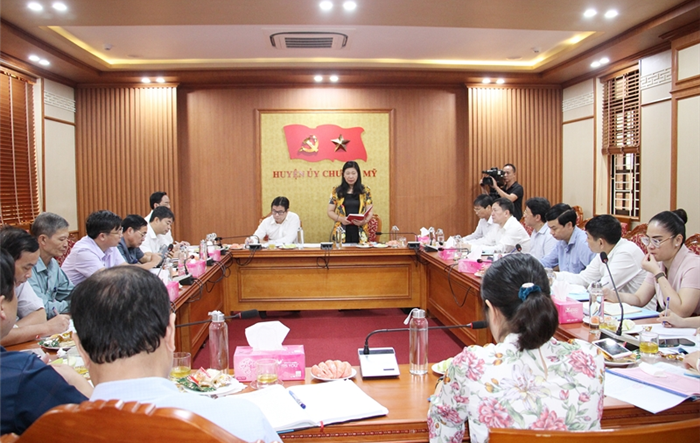 Chủ tịch Ủy ban MTTQ Việt Nam Thành phố làm việc với lãnh đạo huyện Chương Mỹ