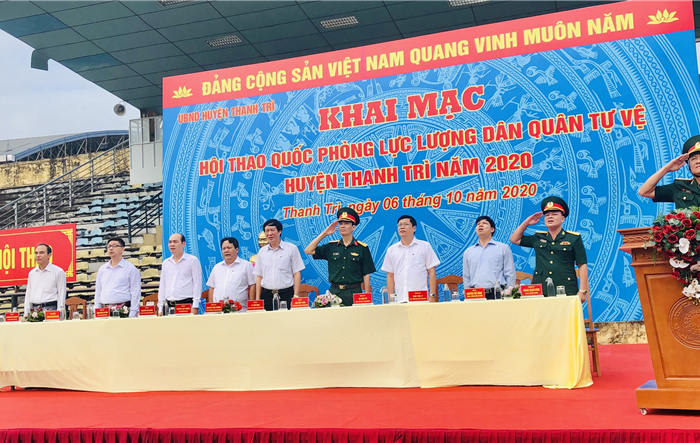 Sôi nổi Hội thao quốc phòng lực lượng dân quân tự vệ huyện Thanh Trì năm 2020