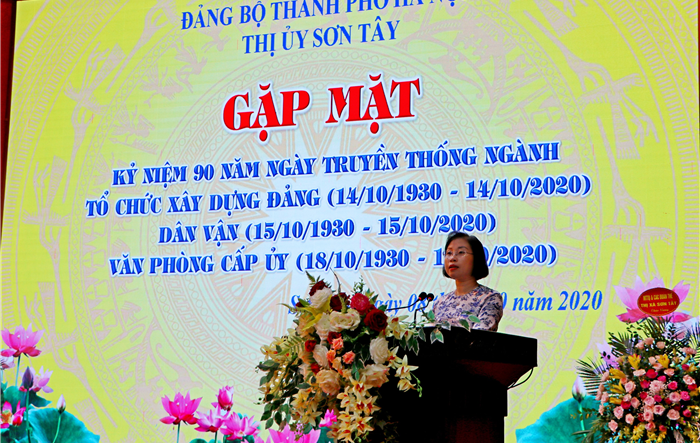 Thị uỷ Sơn Tây: Gặp mặt kỷ niệm 90 năm Ngày truyền thống các Ban xây dựng Đảng
