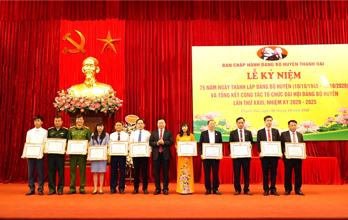 Đảng bộ huyện Thanh Oai kỷ niệm 75 năm Ngày thành lập Đảng bộ Huyện (10/10/1945-10/10/2020)