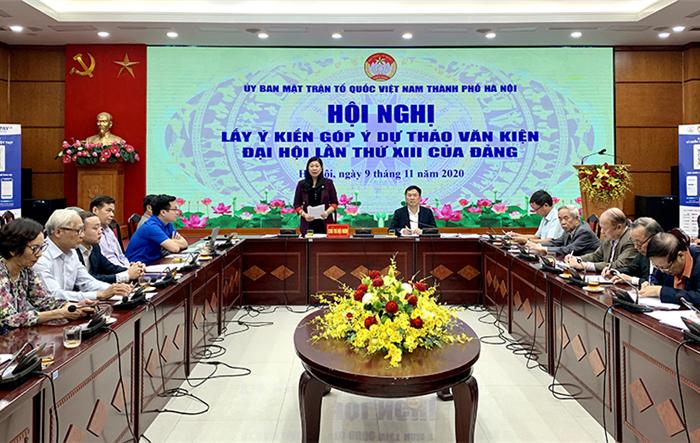 MTTQ Việt Nam thành phố Hà Nội góp ý dự thảo văn kiện Đại hội XIII của Đảng