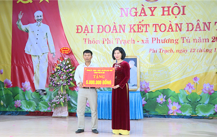 Phó Chủ tịch HĐND Thành phố dự Ngày hội Đại đoàn kết toàn dân tại thôn Phí Trạch