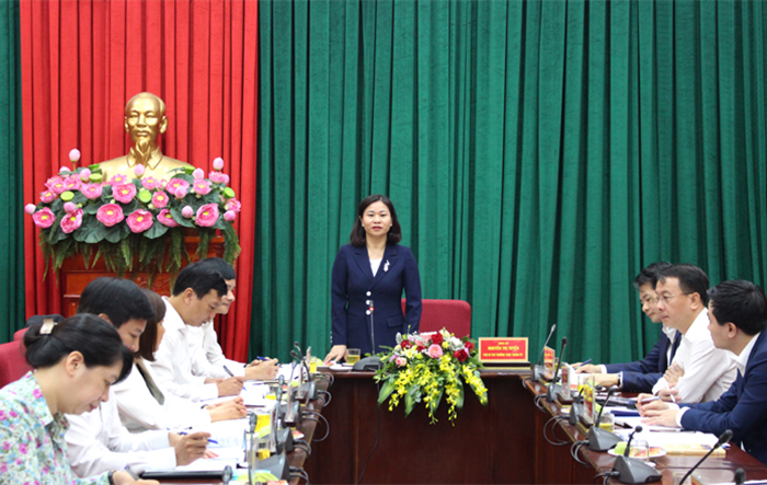 Phó Bí thư Thường trực Thành ủy Nguyễn Thị Tuyến làm việc với Ban Thường vụ Đảng ủy Khối các cơ quan Thành phố