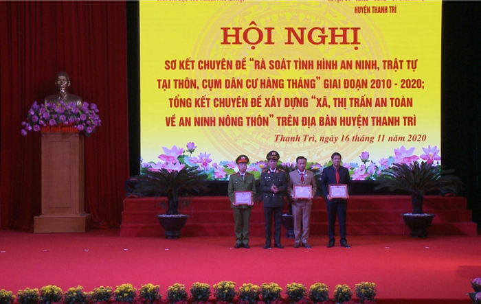 Sơ kết các chuyên đề về an ninh trật tự trên địa bàn huyện Thanh Trì