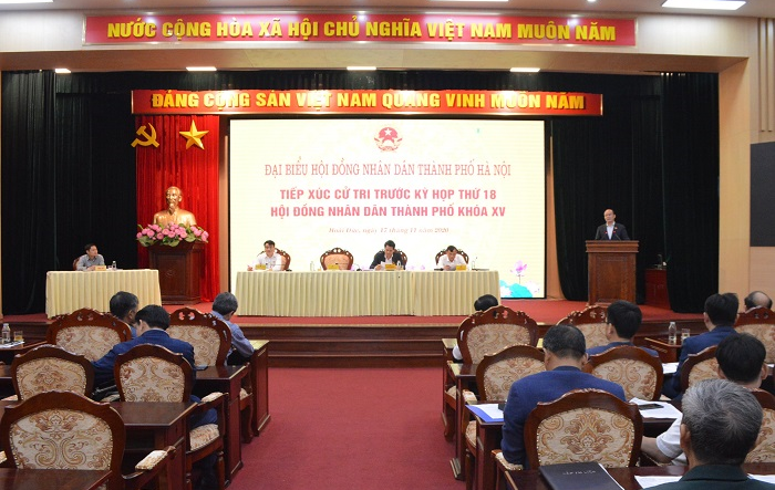 Phó Chủ tịch Thường trực HĐND Thành phố Nguyễn Ngọc Tuấn tiếp xúc cử tri tại huyện Hoài Đức