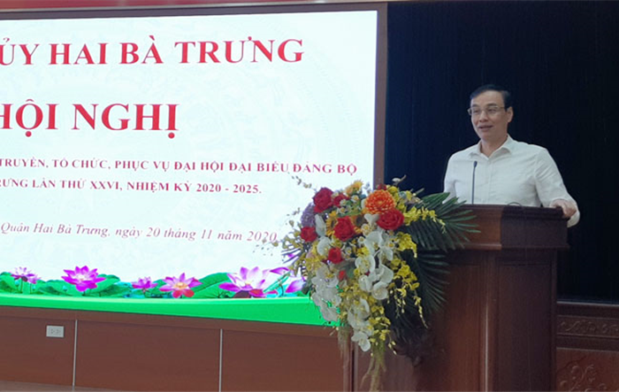 Tổng kết công tác tuyên truyền, tổ chức Đại hội đại biểu Đảng bộ quận Hai Bà Trưng lần thứ XXVI