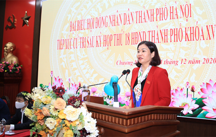 Đại biểu HĐND Thành phố tiếp xúc cử tri huyện Chương Mỹ