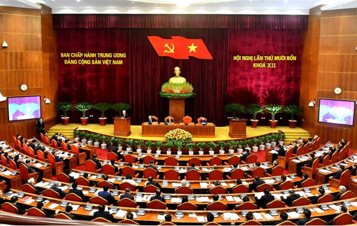 Thông cáo báo chí về ngày làm việc thứ nhất của Hội nghị lần thứ 14 Ban Chấp hành Trung ương Đảng khóa XII
