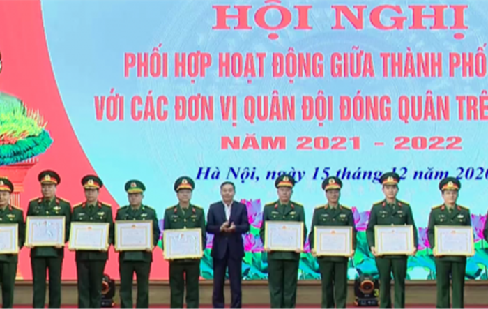 Hội nghị phối hợp hoạt động giữa thành phố Hà Nội với các đơn vị quân đội đóng quân trên địa bàn năm 2019-2020
