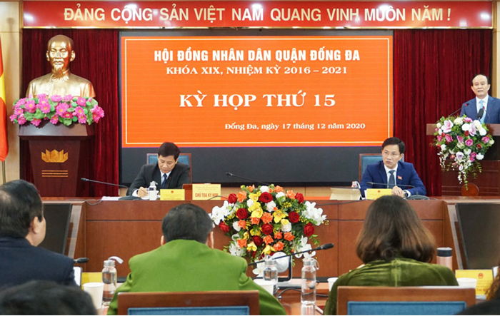 Chủ tịch HĐND Thành phố Nguyễn Ngọc Tuấn dự kỳ họp HĐND quận Đống Đa