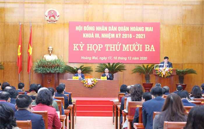 Khai mạc kỳ họp thứ mười ba HĐND quận Hoàng Mai khoá III, nhiệm kỳ 2016-2021