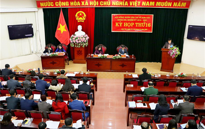 Kỳ họp thứ mười sáu HĐND thị xã Sơn Tây khóa XIX, nhiệm kỳ 2016-2021