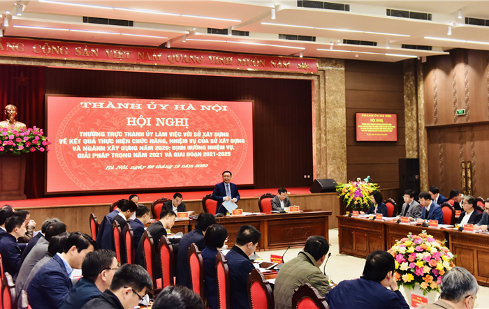 Thường trực Thành ủy làm việc với Sở Xây dựng