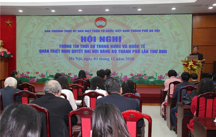 Ủy ban MTTQ Việt Nam thành phố Hà Nội tổ chức Hội nghị Quán triệt Nghị quyết Đại hội Đảng bộ Thành phố Hà Nội nhiệm kỳ 2020-2025 