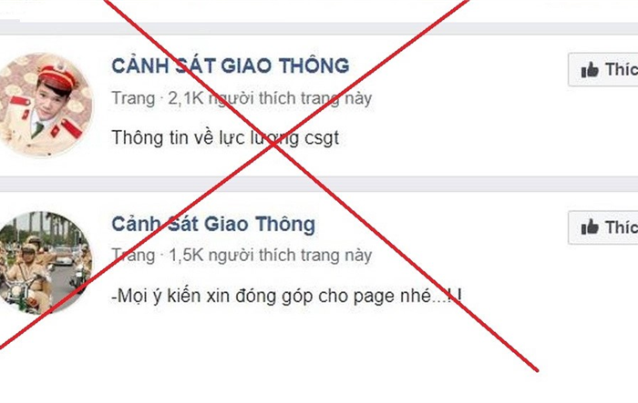 Cảnh báo: Giả mạo trang web của Cục Cảnh sát giao thông trên mạng xã hội