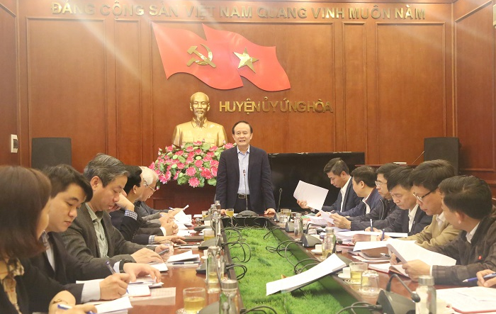 Kiểm tra công tác tổ chức Đại hội Đảng các cấp tại huyện Ứng Hoà