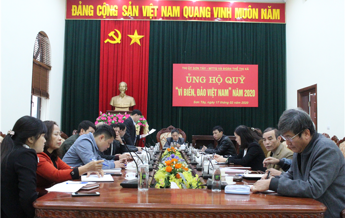 Hội nghị giao ban dư luận xã hội thị xã Sơn Tây tháng 02/2020